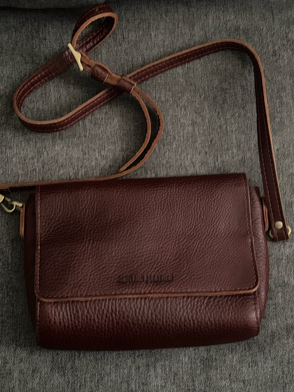 Portland Leather Brown Crossbody Bag
